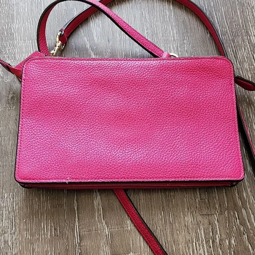 Coach Convertible Noa Pop Up Messenger In hot pink magenta purse wallet wristlet - Picture 3 of 16